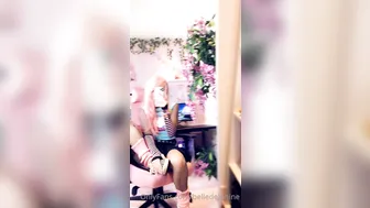 Belle Delphine onlyfans homemade bitch performs a striptease