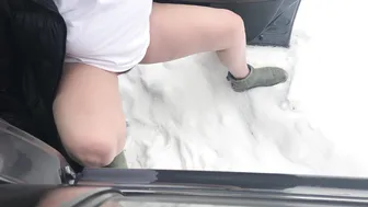 Riley Nixon onlyfans hot lady squeezes tits in the kitchen