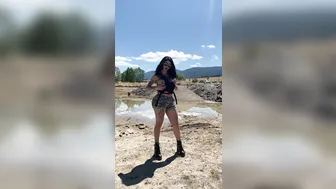 Katy Leon onlyfans busty babe caresses nipples
