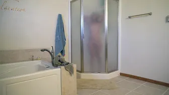 BrandiBraids blonde slut caresses shaved cunt