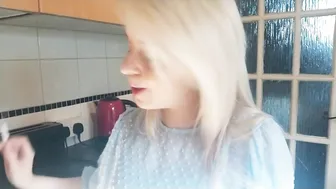 BelleBlake sweet beauty in white lingerie dances before webcam