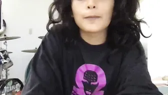 moonroxxx painted slut caresses small tits