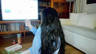 mila_ babe in stockings passionately masturbating cunt