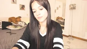 melaniewood Cute confused undresses and squeezes boobs
