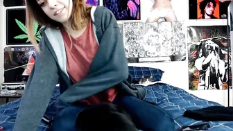 fantasia6922 cute blonde girl got herself a finger on the couch