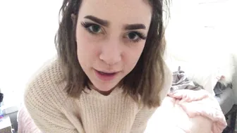 Indigo White  beautiful bitch jerks off with an unusual device