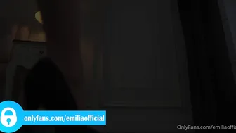 EmiliaBunny onlyfans  perfect blonde in stockings pulls cute pussy