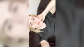 Ella Hollywood   young schoolgirl erotically eats a banana