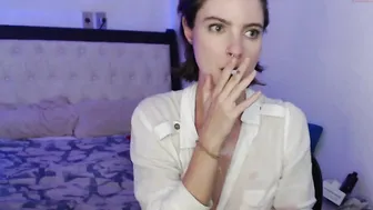 roxperience cute brunette caresses her charms