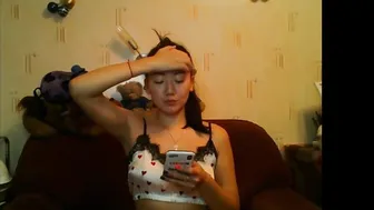 ops_hotty hot young lady caresses big tits