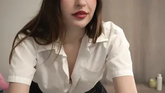 amy_sneider in stockings teased pussy lying on her back