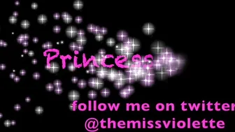 Princess Violette caresses his magnificent body