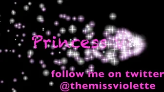 Princess Violette the charming female masturbates both holes