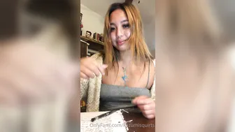 kazumisquirts fingering her asshole