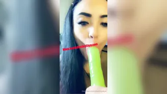 destinyskye busty naughty babe caresses shaved pussy