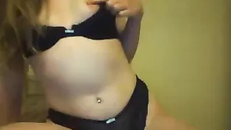theg1rlnextd00r Slender babe masturbates shaved pussy