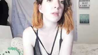 foxycam blonde slut caresses shaved cunt