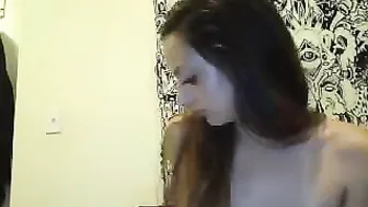 portiaonyx sexy girl in glasses coolly playing pranks with a sex toy