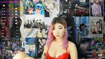akaya_lin cute little doll caresses big boobs