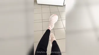 Young Goddes onlyfans openwork blonde dancing a striptease