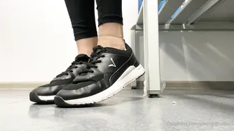 Young Goddes onlyfans shy slut caresses shaved cunt