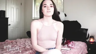 Bratty Lindsay busty latina massages nipples