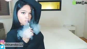 kkandcc Appetizing bitch shows juicy tits