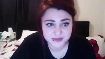 White-haired babe fucks with a dildo