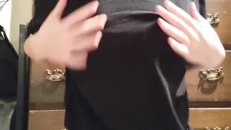 lacypet full breasted girl caresses shaved cunt