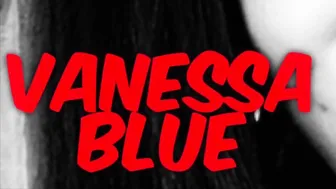 Vanessa Blue onlyfans busty brunette caresses shaved vagina
