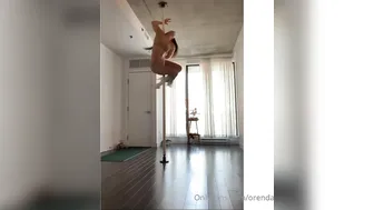 Orenda onlyfans openwork wench in stockings coyly changes poses and strokes shaved pussy