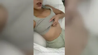 Lilly Hall onlyfans busty confused girl gets naked and jerks off