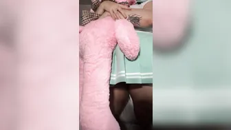 Dani onlyfans bitch with big tits rides vagina toy