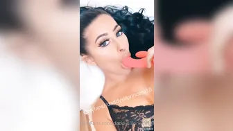 DaddyтАЩs girl onlyfans busty courage rides a dildo