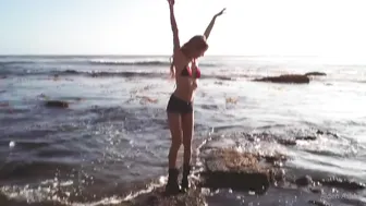 Aiden Ashley onlyfans slim confused gently squeezes vagina