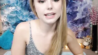 paige Naughty brunette caresses shaved pussy