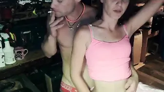 str8foryouguy busty chick caresses big nipples