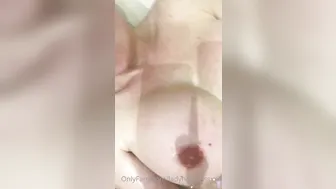 Liberty Harkness  busty slut fucks pussy in the shower