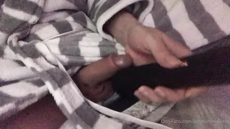 Liberty Harkness  caresses his magnificent body