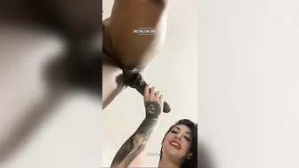 MrShaftUK aka shaft_uk sucks rubber penis