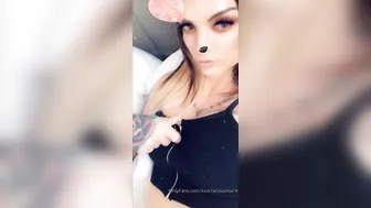 Chelsea Marie aka xxxchelseamarie girl in stockings shows juicy ass