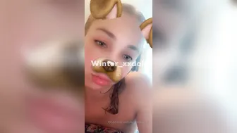 WinterxxDoll cool skinny rubs her lips sex