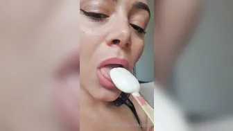 Busty Klara dark haired babe fucks pussy