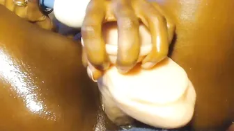 msskin Cute wench jerks off wide cunt