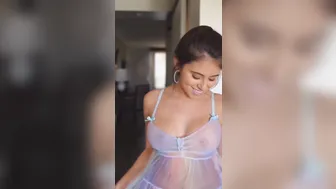 Violet Summers  playing with her big tits