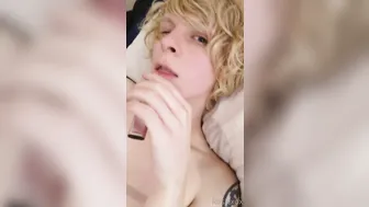 RosieKawaii ardent slut licks dildo