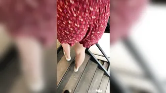 Mia Melano  adorable female fingers her anus