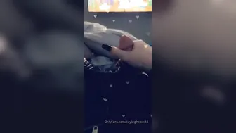 Kayleigh Coxx aka kayleighcoxx84 flawless babe happily kneads huge tits