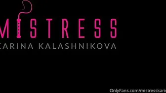 Mistress Karina naughty slut fucks pussy