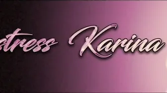 Mistress Karina busty chick shows her charms